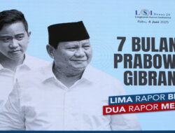 LSI: Prabowo-Gibran Dapat 5 Rapor Biru, 2 Rapor Merah